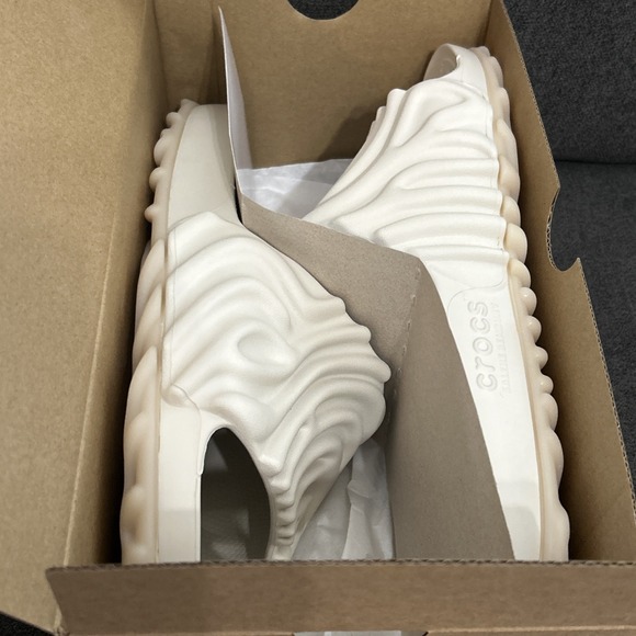 Crocs x Salehe Bembury The Pollex Slide Mens 13 Parsnip White Sandal 208685-1MC - Picture 8 of 9